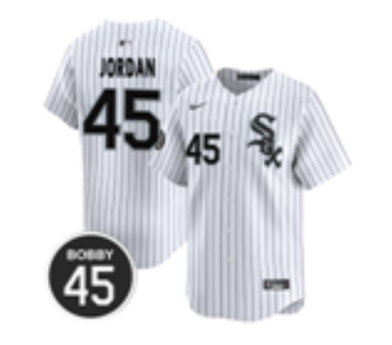 Men Chicago White Sox #45 Jordan white Nike MLB 2025 jersey 06->chicago white sox->MLB Jersey